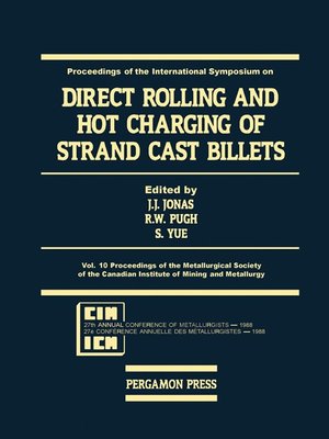 cover image of Direct Rolling and Hot Charging of Strand Cast Billets